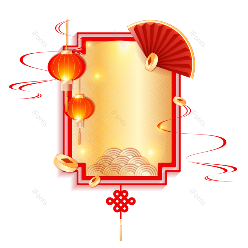 边框图片,装饰元素,中国风PNG,春节免抠素材